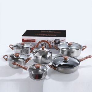 Stainless steel 12-piece cookware set