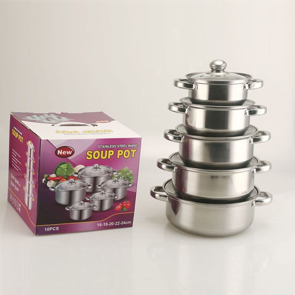 HDMY10P Stainless Steel Colorful Cooking Pots Sets - Image 7