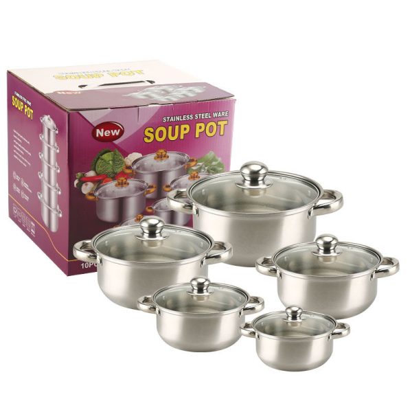 HDMY10P Stainless Steel Colorful Cooking Pots Sets - Image 3