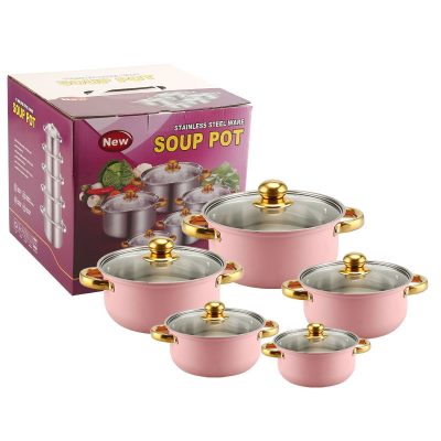 HDMY10P Stainless Steel Colorful Cookware Sets