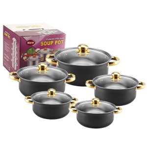 HDMY10P Stainless Steel Colorful Cookware Sets (8)