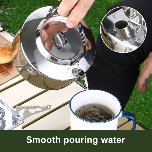 304 Stainless Steel Kettle Portable Mini Outdoor Teapot Self-Driving Kettle Camping Picnic Kettle Manufacturer Wholesale - Image 3