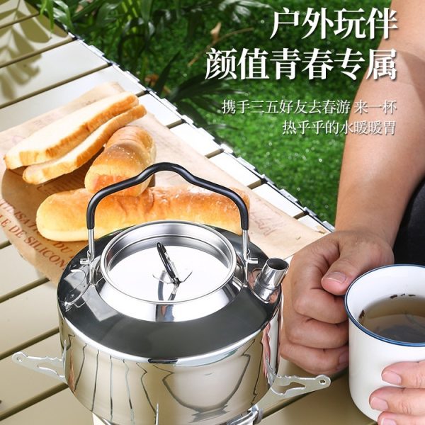 304 Stainless Steel Kettle Portable Mini Outdoor Teapot Self-Driving Kettle Camping Picnic Kettle Manufacturer Wholesale - Image 4